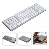 Teclado Bluetooth Sem Fio Dobrável Portátil De Baixo Ruído
