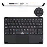 Teclado Bluetooth Touchpad Com Ç P galaxy Tab A8 S7 S6 Lite Cor Preto