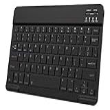 Teclado Bluetooth Ultrafino Pequeno Portátil Recarregável Externo Sem Fio Para Tablet Android Celular Smartphone IPad Mini Air IPhone Windows Surface Preto 