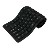 Teclado Borracha Flexível Dobrável C Fio Usb Numérico Abnt2