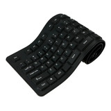 Teclado Borracha Flexível Dobrável C  Fio Usb Numérico Abnt2