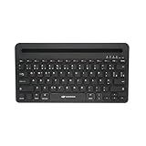 Teclado C3Tech Sem Fio Bluetooth Multi Device K BT100BK Preto Varios Dispositivos Teclas Baixas Chocolate Bateria Recarregavel Compativel Com Windows MacOS IOS Android