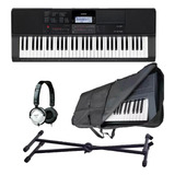 Teclado Casio Portable Ct x700 61 Teclas Suporte Capa Fone