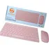 Teclado Computador Gamer Sem Fio Rosa