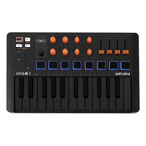 Teclado Controlador Arturia Minilab 3 Deep Black Orange Nf