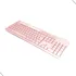 Teclado Cor Rosa Pink Para Computador Com Suporte De Celular Keyboard Br Com Ç Usb Plug And Play Multimídia Qwerty Mbtech Mb54448