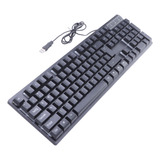 Teclado De Jogos Com Fio  Colorido  Leve E Estável  104 Tecl
