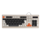 Teclado De Membrana Abnt2 Design Retro E Teclas Silenciosas Cor De Teclado Cinza escuro Idioma Português Brasil