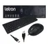 Teclado E Mouse Basico Com Fio Usb Qualidade Letron Mouse Preto Teclado Preto