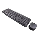 Teclado E Mouse Logitech Mk235 Wireless Usb Sem Fio