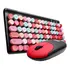 Teclado E Mouse Retro Wireless Óptico Sem Fio Usb Abnt2