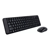 Teclado E Mouse Wireless Logitech Mk220 Usb Preto Sem Fio Ç