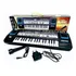 Teclado Elétrico Musical Infantil Com Microfone E Fonte Cor Preto 110v/220v