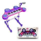 Teclado Eletrônico Infantil Roxo Lilas - Unik Toys Piano Cor Outro