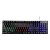 Teclado Espanhol Com Fio Usb, 104 Teclas, Ergonômico, Retroi