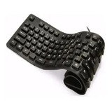 Teclado Flexível De Silicone Usb Dobrável Notebook Pc Tablet