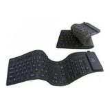 Teclado Flexível Silicone Usb Dobrável Notebook Pc Table