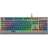Teclado Gamer Fortrek Cruiser Mecânico Rgb Drak Grey