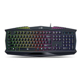 Teclado Gamer Genius Gx Gaming Qwerty Português Cor Preto Com Luz De 7 Cores