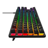 Teclado Gamer Hyperx Alloy Qwerty Blue Inglês Us Cor Preto Com Luz Rgb