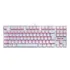Teclado Gamer Kumara Led Vermelho Lunar White Switch Redragon