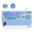 Teclado Gamer Mecanico Abnt2 Led Rgb Pc Apoio Pulso Branco Cor De Teclado Azul Idioma Português Brasil