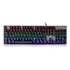 Teclado Gamer Mecânico Adamantiun Shuriken T10 Switch Blue Removível Qwerty Português Brasil Cor Preto E Cinza Leds Rainbow Usb Com Fio