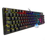 Teclado Gamer Mecânico Blue Switch Led Rgb Usb Pc Ps4 Xbox