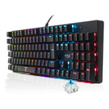 Teclado Gamer Mecânico Blue Switch Led Rgb Usb Pc Ps4 Xbox