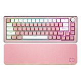 Teclado Gamer Mecânico Cooler Master Rgb Ck721 Sakura Rosa Idioma Inglês Us
