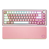 Teclado Gamer Mecânico Cooler Master Rgb Ck721 Switch Azul Cor De Teclado Rosa Idioma Inglês Us