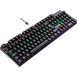 Teclado Gamer Mecânico Fortrek Gravity 100 Fullsized Preto Idioma Português Brasil