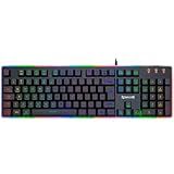 Teclado Gamer Membrana Redragon Dyaus 2 ABNT2 K509RGB  Preto