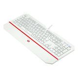 Teclado Gamer Membrana Redragon Karura 2 Lunar White K502w-n