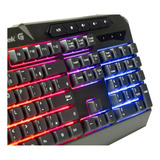 Teclado Gamer Multimidia Fortrek Spider Black Abnt2 Rgb