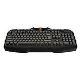 Teclado Gamer Multimídia Semi Mecânico Tech Fury Iluminado Abnt2 Gshield Cor Preto