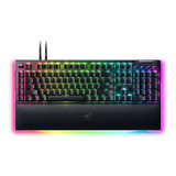 Teclado Gamer Razer Blackwidow V4 Pro Qwerty Us Layout Cor Preto Com Luz Rgb