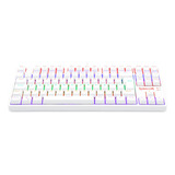 Teclado Gamer Redragon Daksa K576r Qwerty Redragon Mk2 Blue Português Br Cor Branco Lunar Com Luz Rainbow