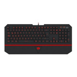 Teclado Gamer Redragon Karura Qwerty Português Brasil Cor Preto E Vermelho Com Luz De 7 Cores
