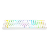 Teclado Gamer Redragon Mitra Qwerty Outemu Red Português Brasil Cor Branco Com Luz Rgb