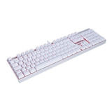 Teclado Gamer Redragon Mitra Qwerty Outemu Red Português Brasil Cor Branco Com Luz Vermelho