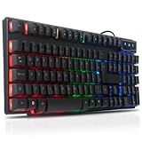 Teclado Gamer Semi Mecanico Para Pc Ps4 Ps5 Xbox Iluminado Com Led Qwerty Abnt2 Padrão Brasileiro 12 Teclas Multimidia E Cabo Usb