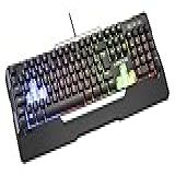 Teclado Gamer Semi Mecânico Preto Usb Warrior - TC208