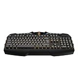 Teclado Gamer Semi Mecânico Tech Fury Backlight Amarelo USB 1 5 Metros Multimídia 10 Funções ABNT2 Gshield
