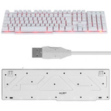 Teclado Gamer Vx Gaming Hydra Branco Abnt2 Multimidia Com L