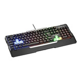 Teclado Gamer Wakiza Semi mecânico Led Rainbow Tc208 Warrior