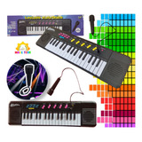 Teclado Infantil 32 Teclas Com Microfone Brinquedo Musical