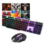 Teclado Luminoso Gamer Semi Mecânico Led Note Pc Ps4 Xbox Nf
