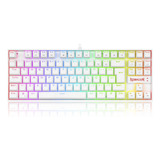 Teclado Magnético Gamer Kumara Pro Rgb Branco Sw Red Abnt2