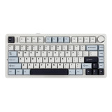 Teclado Mecânico Epomaker X Aula F75 Sem Fio Leobog Reaper Cor Azul Idioma Inglês Us